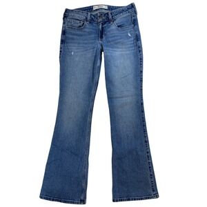 Hollister Low-Rise Bootcut Jeans Womens 6R W28 Regular Medium Wash Blue Denim